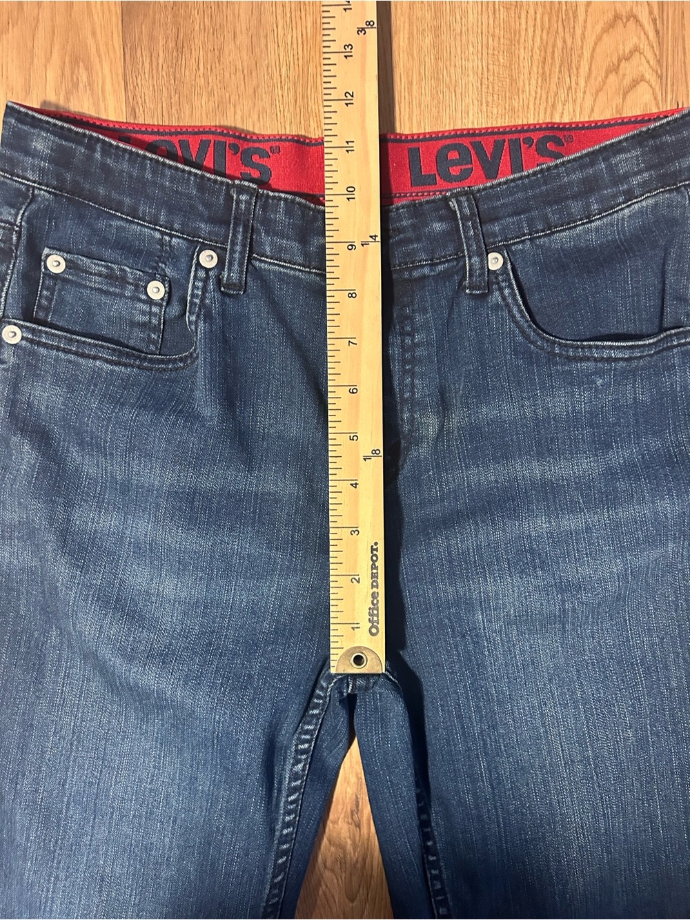 Levi’s 514 Boys 18 Regular W29 L31 Straight Leg Stretch Jeans Dark Wash - Picture 3 of 7